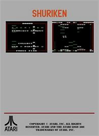 Box back cover for Shuriken on the Atari 7800.