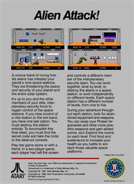 Box back cover for Xenophobe on the Atari 7800.