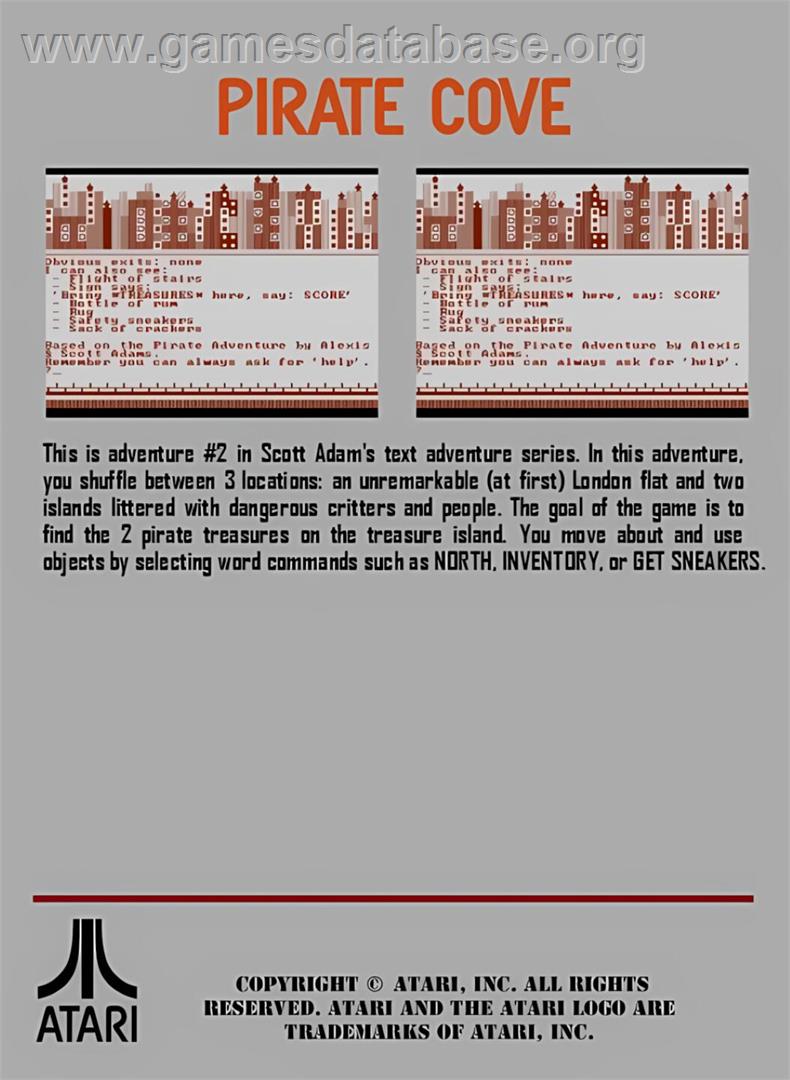 Pirate Cove - Atari 7800 - Artwork - Box Back