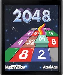 Cartridge artwork for 2048 on the Atari 7800.