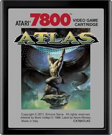 Cartridge artwork for Atlas on the Atari 7800.