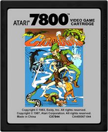 Cartridge artwork for Crossbow on the Atari 7800.