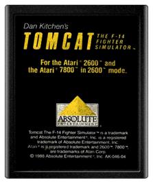 Cartridge artwork for Dan Kitchen's Tomcat: The F-14 Fighter Simulator on the Atari 7800.