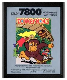 Cartridge artwork for Donkey Kong on the Atari 7800.