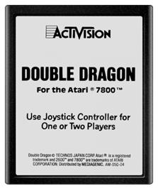 Cartridge artwork for Double Dragon on the Atari 7800.