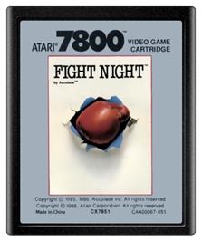 Cartridge artwork for Fight Night on the Atari 7800.
