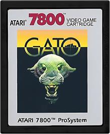 Cartridge artwork for Gato on the Atari 7800.