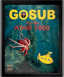 Cartridge artwork for GoSub on the Atari 7800.