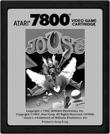 Cartridge artwork for Joust on the Atari 7800.
