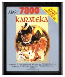 Cartridge artwork for Karateka on the Atari 7800.