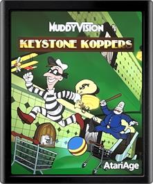 Cartridge artwork for Keystone Koppers on the Atari 7800.
