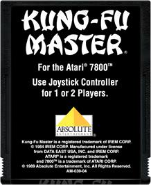 Cartridge artwork for Kung-Fu Master on the Atari 7800.