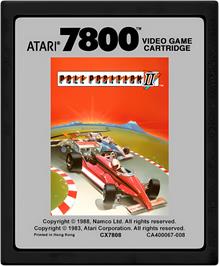 Cartridge artwork for Pole Position 2 on the Atari 7800.