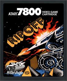 Cartridge artwork for Rip-Off on the Atari 7800.