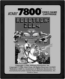 Cartridge artwork for Robotron - 2084 on the Atari 7800.