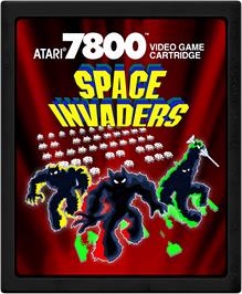 Cartridge artwork for Space Invaders 7800 on the Atari 7800.