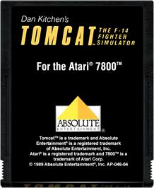 Cartridge artwork for Tomcat - The F-14 Fighter Simulator on the Atari 7800.