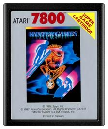 Cartridge artwork for Winter Games on the Atari 7800.