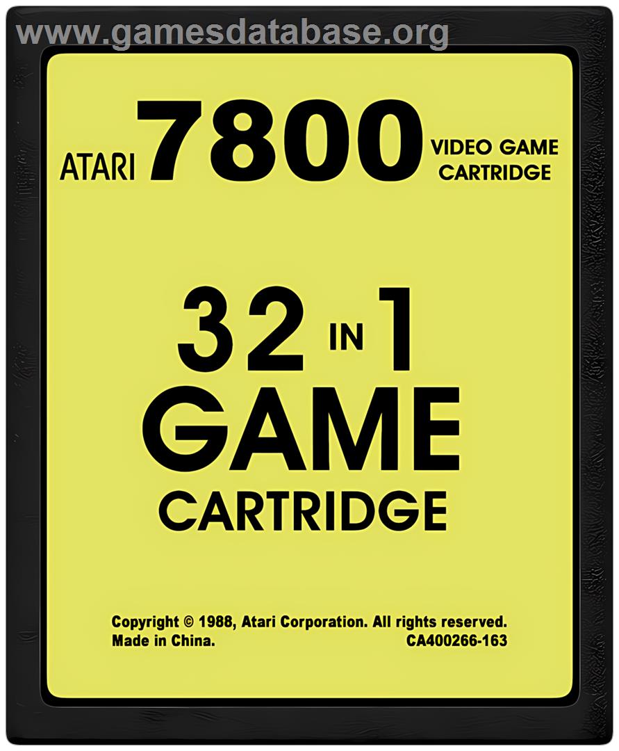 32 In 1 Game Cartridge - Atari 7800 - Artwork - Cartridge