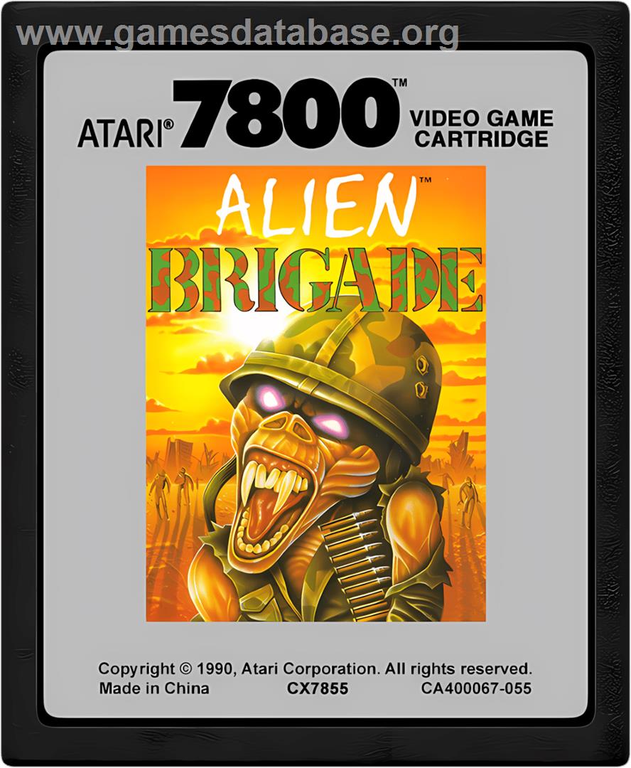 Alien Brigade - Atari 7800 - Artwork - Cartridge