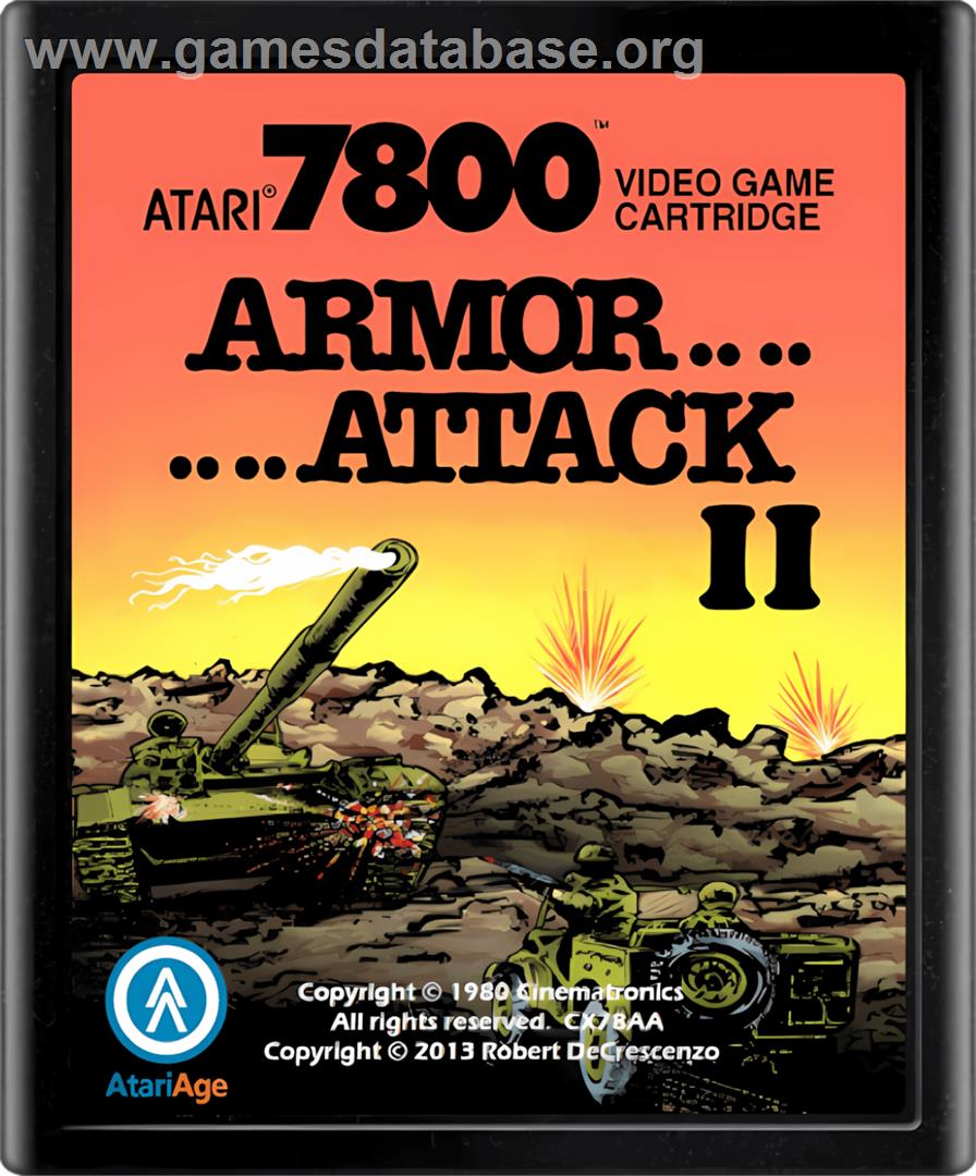 Armor Attack 2 - Atari 7800 - Artwork - Cartridge