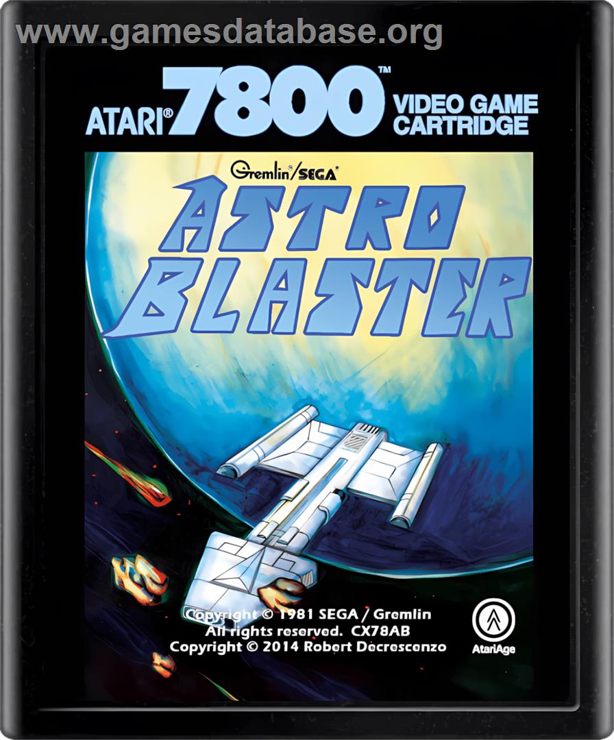 Astro Blaster - Atari 7800 - Artwork - Cartridge