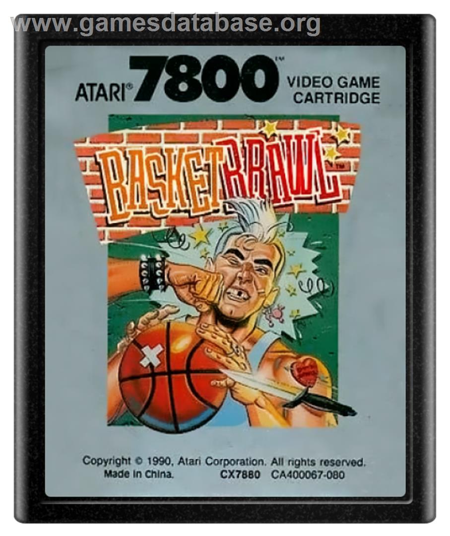Basketbrawl - Atari 7800 - Artwork - Cartridge