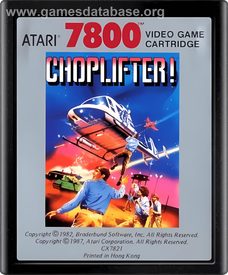 Choplifter! - Atari 7800 - Artwork - Cartridge