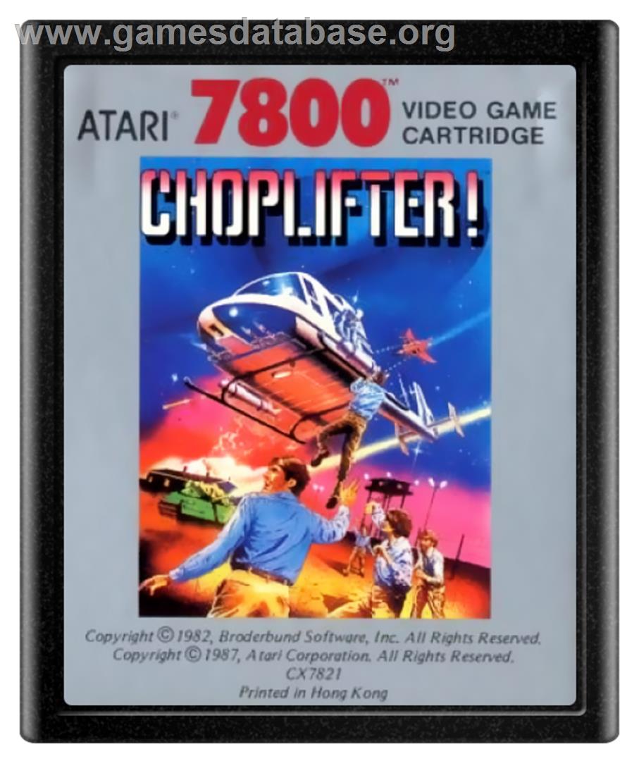 Choplifter - Atari 7800 - Artwork - Cartridge