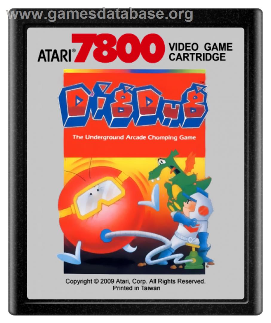 Dig Dug - Atari 7800 - Artwork - Cartridge