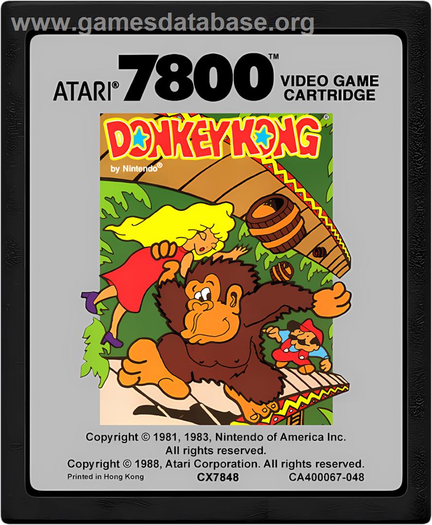 Donkey Kong - Atari 7800 - Artwork - Cartridge