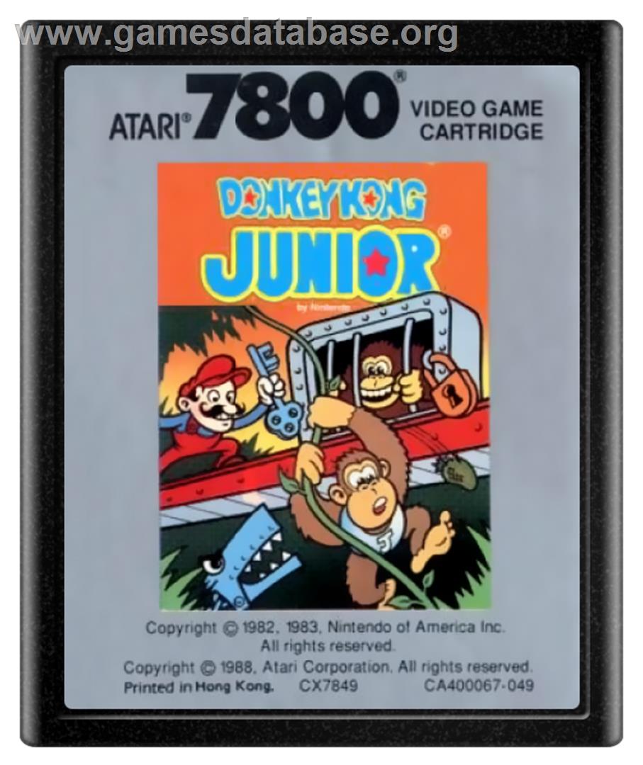 Donkey Kong Junior - Atari 7800 - Artwork - Cartridge