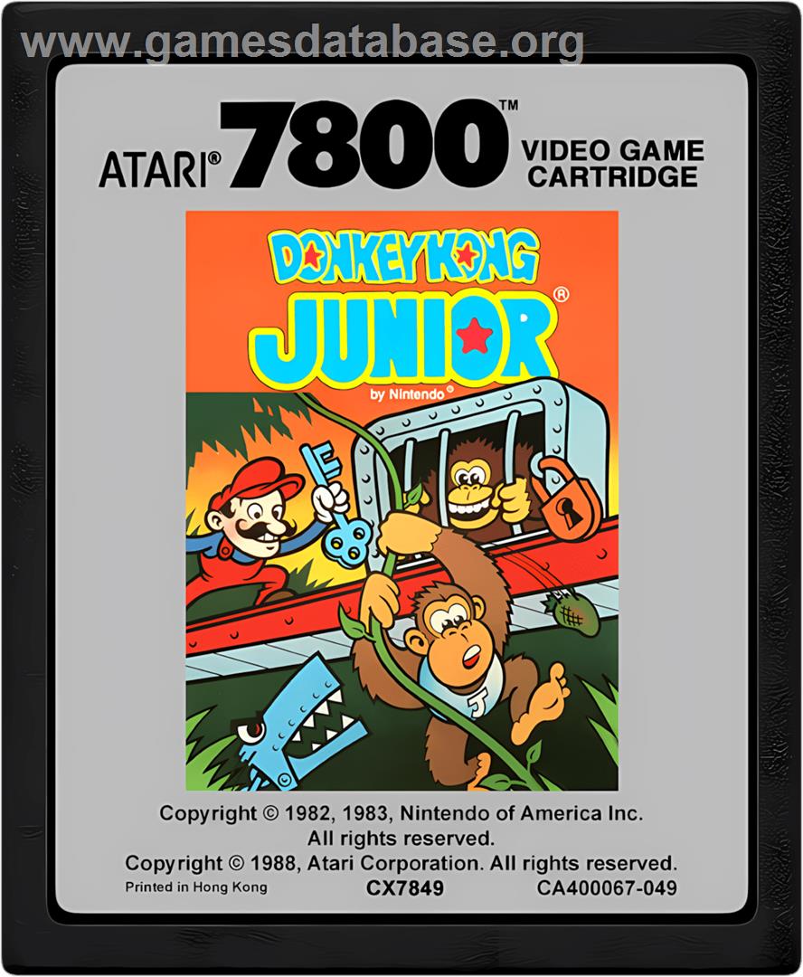 Donkey Kong Junior - Atari 7800 - Artwork - Cartridge