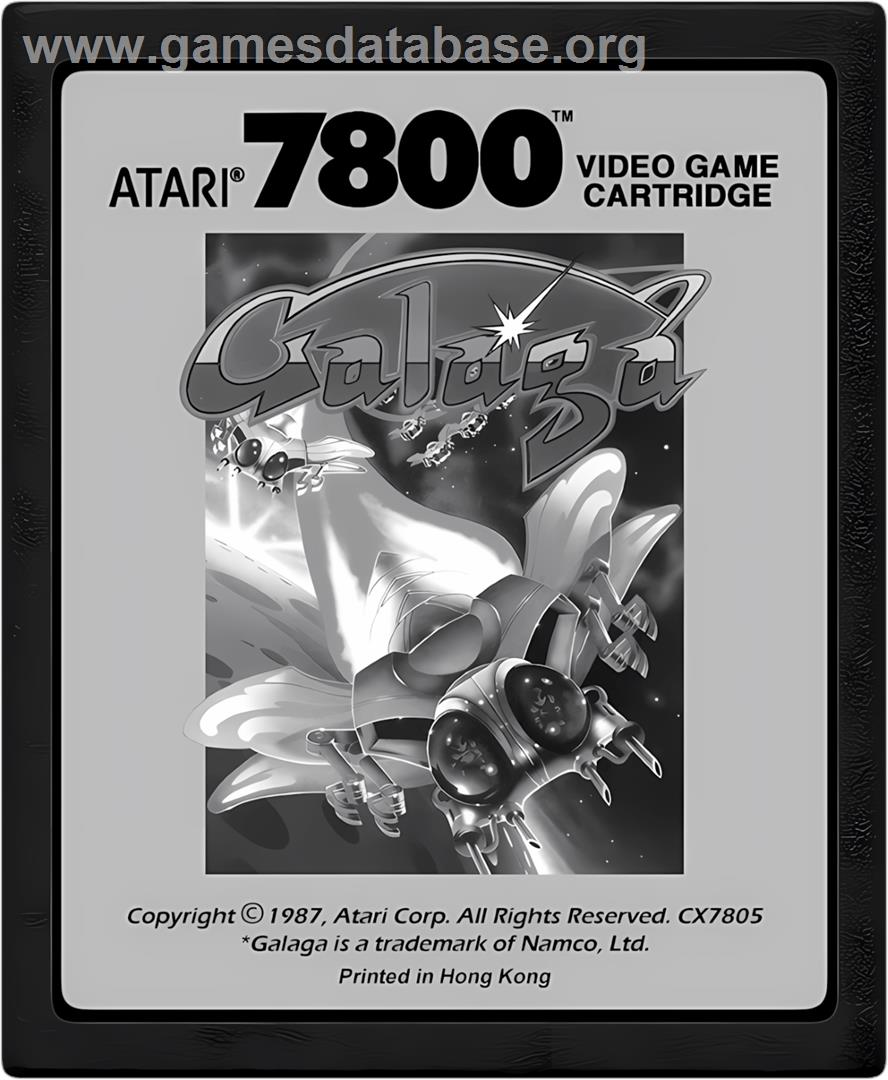 Galaga - Atari 7800 - Artwork - Cartridge