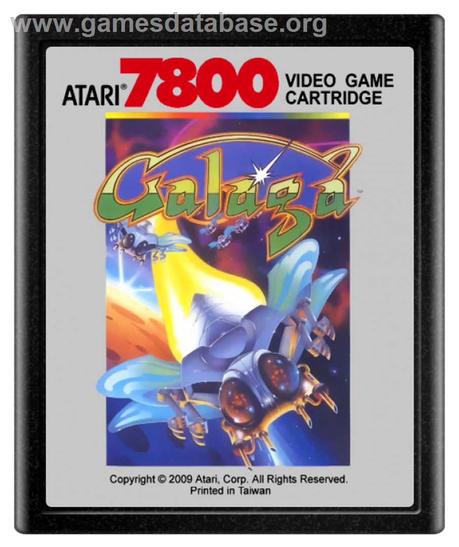 Galaga - Atari 7800 - Artwork - Cartridge
