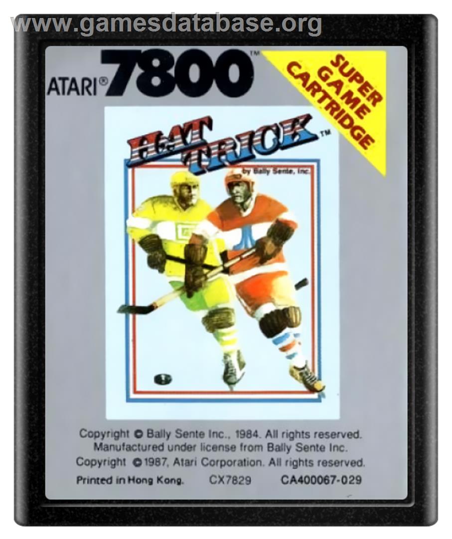 Hat Trick - Atari 7800 - Artwork - Cartridge