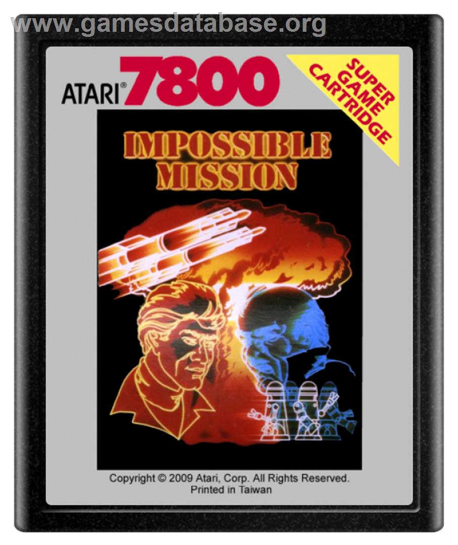 Impossible Mission - Atari 7800 - Artwork - Cartridge