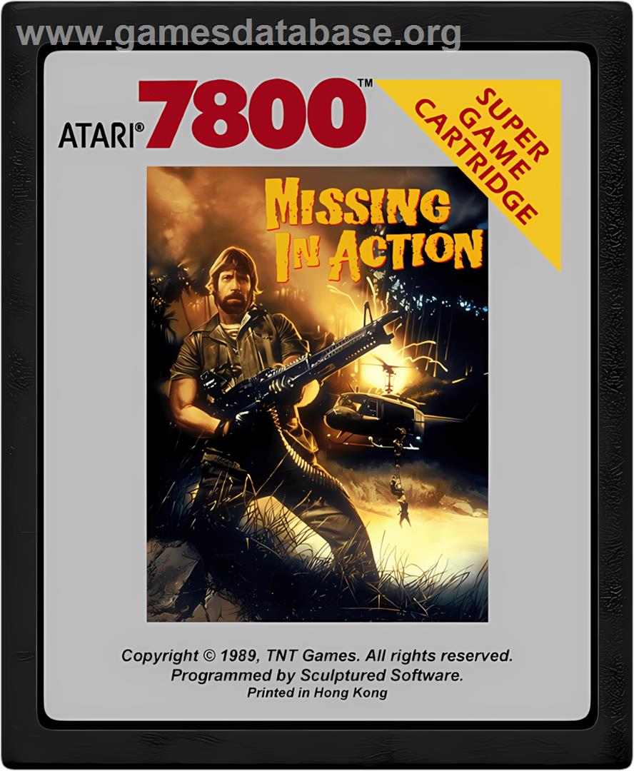 Missing In Action - Atari 7800 - Artwork - Cartridge