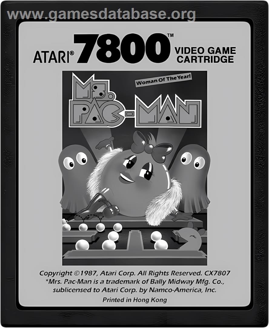 Ms. Pac-Man - Atari 7800 - Artwork - Cartridge