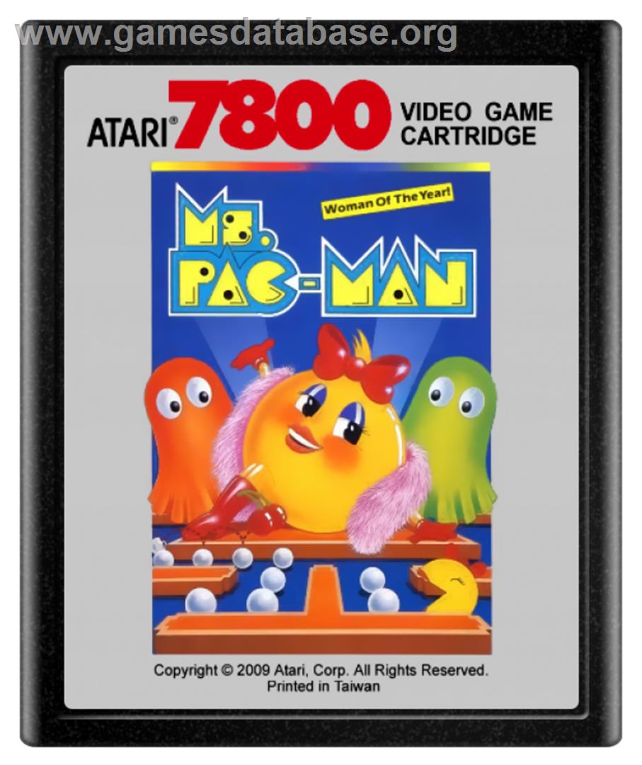 Ms. Pac-Man - Atari 7800 - Artwork - Cartridge