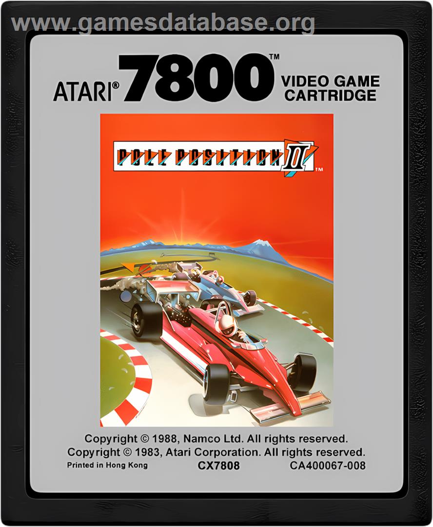 Pole Position 2 - Atari 7800 - Artwork - Cartridge