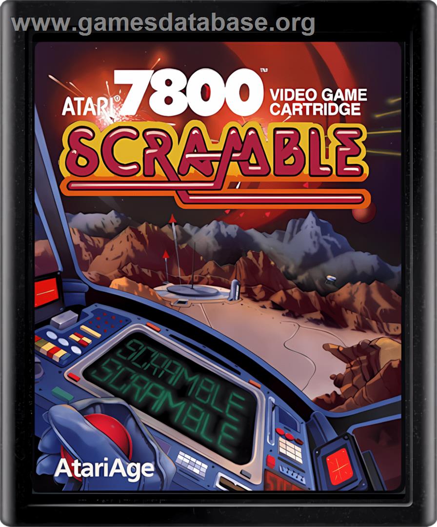 Scramble - Atari 7800 - Artwork - Cartridge
