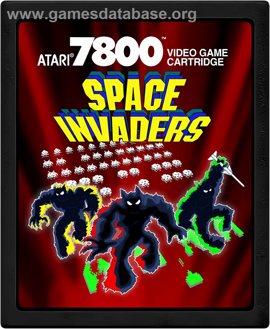Space Invaders 7800 - Atari 7800 - Artwork - Cartridge