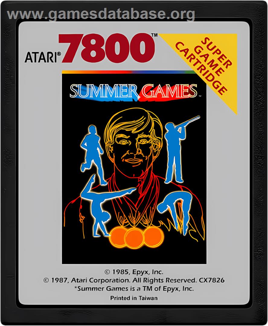 Summer Games - Atari 7800 - Artwork - Cartridge