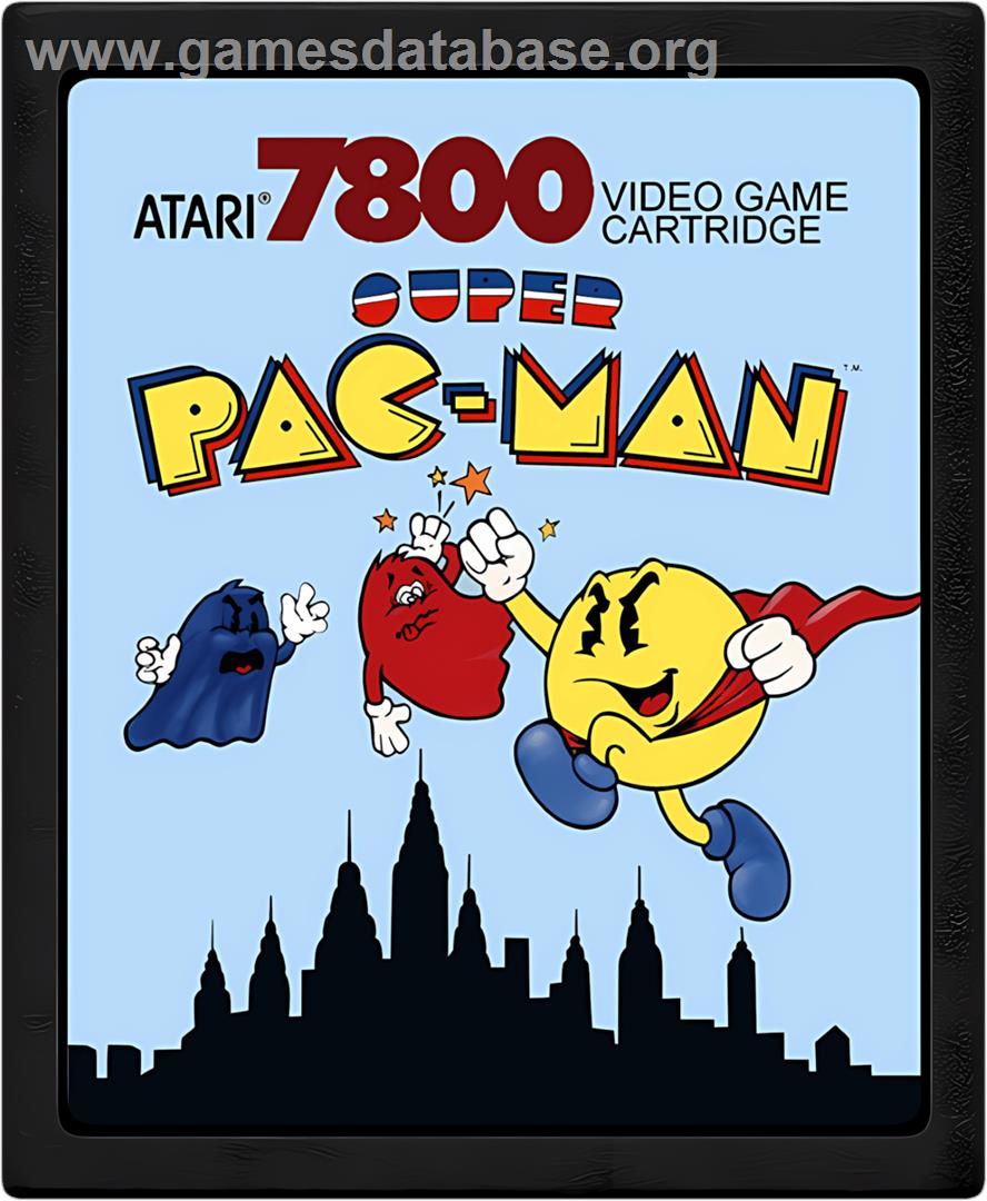 Super Pac-Man - Atari 7800 - Artwork - Cartridge