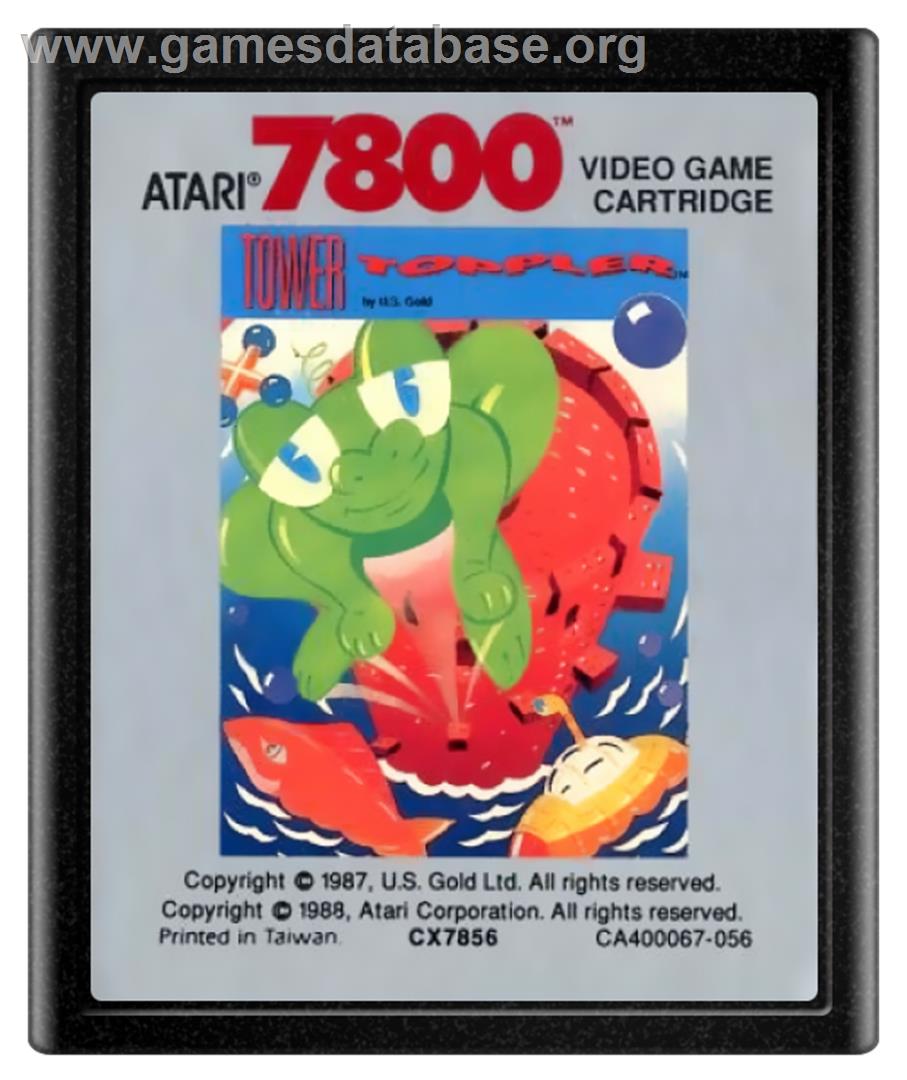 Tower Toppler - Atari 7800 - Artwork - Cartridge