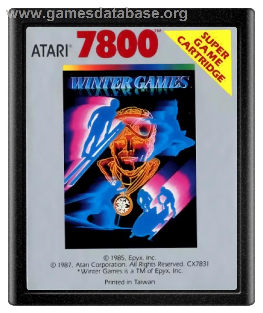 Winter Games - Atari 7800 - Artwork - Cartridge