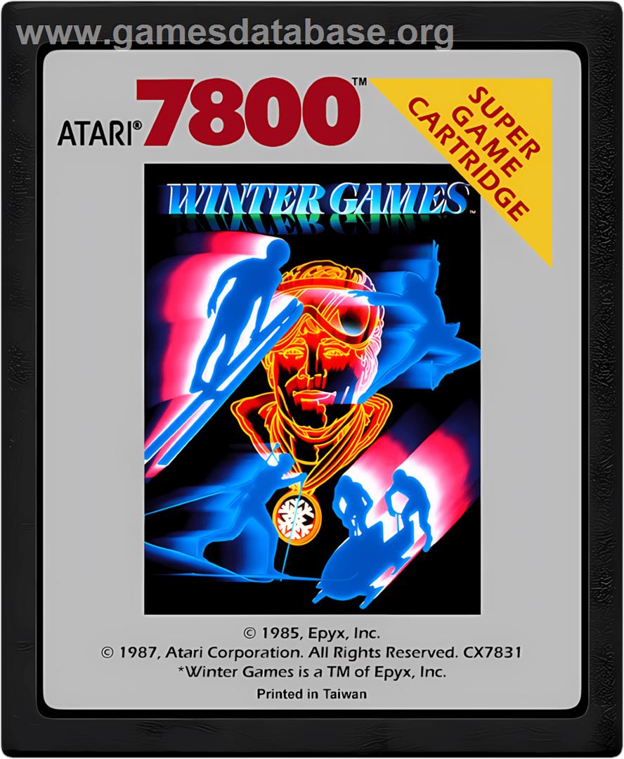Winter Games - Atari 7800 - Artwork - Cartridge