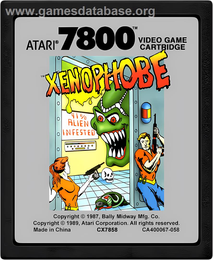 Xenophobe - Atari 7800 - Artwork - Cartridge