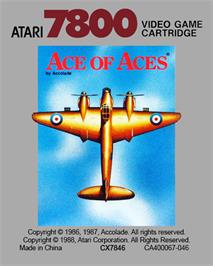 Top of cartridge artwork for Ace of Aces on the Atari 7800.